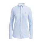 Ralph Lauren Striped Knit Oxford Shirt Blue Stripe