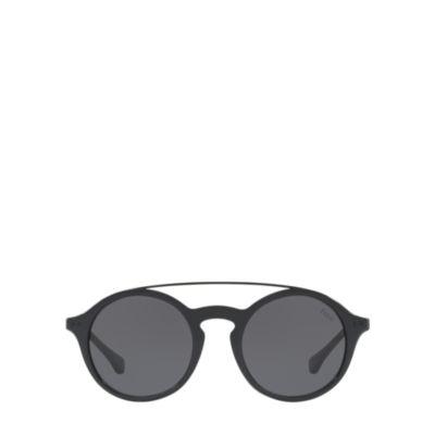 Ralph Lauren Keyhole-bridge Sunglasses Shiny Black
