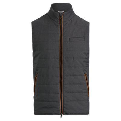 Ralph Lauren Water-repellent Twill Vest Avery Heather