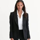 Ralph Lauren Lauren Silk-trim Wool Jacket Black