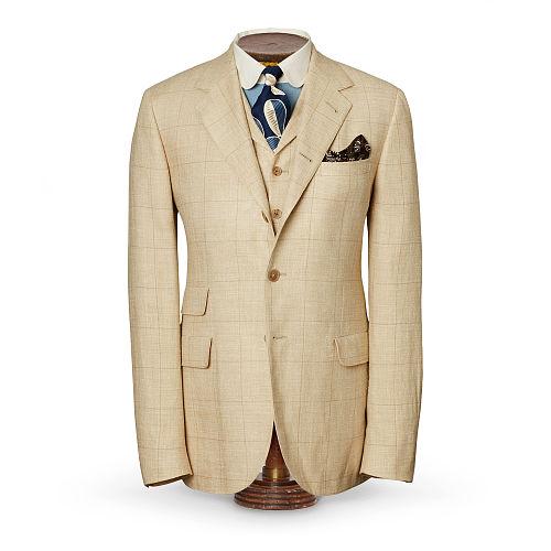 Ralph Lauren Rrl Bryant Silk-linen Suit Jacket Sand Tan