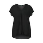 Ralph Lauren Georgette Short-sleeve Top Polo Black Sp