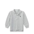 Ralph Lauren Cotton Mesh Long-sleeve Polo Andover Heather 3m