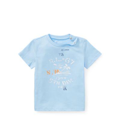 Ralph Lauren Cotton Jersey Graphic T-shirt Bluebell 24m