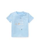 Ralph Lauren Cotton Jersey Graphic T-shirt Bluebell 24m