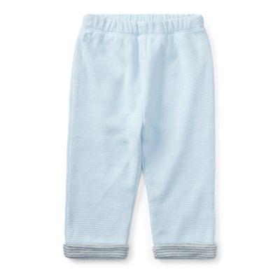 Ralph Lauren Waffle-knit Cotton Pant Beryl Blue 3m