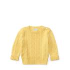 Ralph Lauren Cable-knit Cashmere Sweater Fall Yellow 18-24m