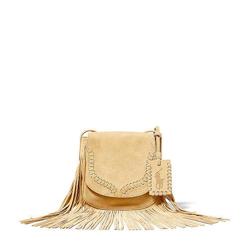 Polo Ralph Lauren Fringed Suede Cross-body Bag Chamoise