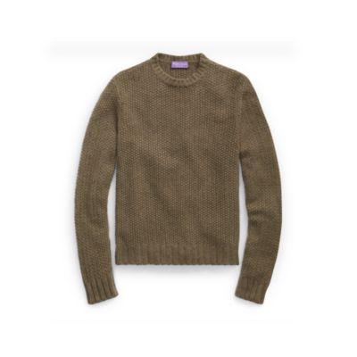 Ralph Lauren Seed-stitched Cashmere Sweater Dark Olive Melange