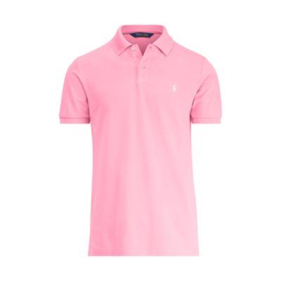 Ralph Lauren Custom Fit Stretch Mesh Polo Beach Pink