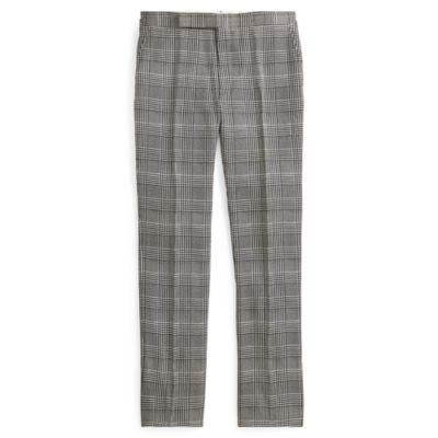 Ralph Lauren Glen Plaid Silk Trouser Black/white