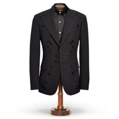 Ralph Lauren Embroidered Merino Suit Jacket Dark Grey