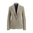 Ralph Lauren Herringbone Tweed Blazer Black/cream Multi 2p