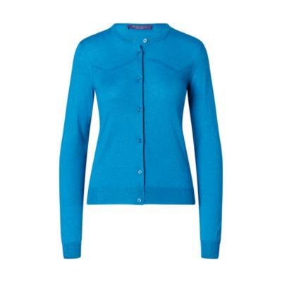 Ralph Lauren Cashmere-silk Western Cardigan Cobalt