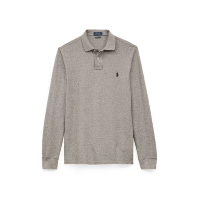 Ralph Lauren Custom Slim Fit Mesh Polo Canterbury Heather