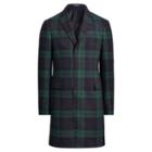 Ralph Lauren Morgan Tartan Paddock Coat Blue And Green