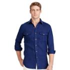 Polo Ralph Lauren Linen Utility Shirt Holiday Navy