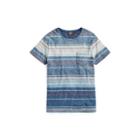 Ralph Lauren Striped Cotton Pocket T-shirt Blue Indigo Multi