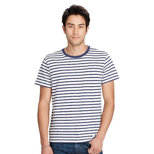 Ralph Lauren Denim & Supply Striped Cotton Jersey Tee Spring Stripe Monaco