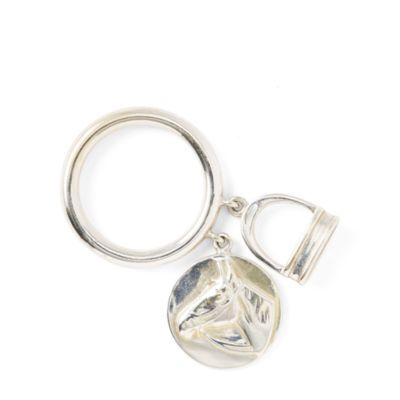Ralph Lauren Horse Head-stirrup Charm Ring Antique Silver