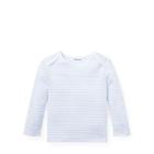 Ralph Lauren Striped Jacquard T-shirt Beryl Blue/white 9m