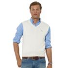 Polo Ralph Lauren Pima Cotton V-neck Vest Cresent Cream