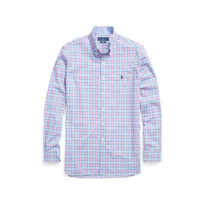 Ralph Lauren Classic Fit Plaid Poplin Shirt Blue/pink 1x Big