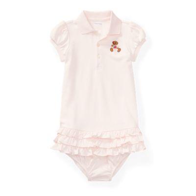 Ralph Lauren Polo Bear Polo Dress & Bloomer Delicate Pink 12m