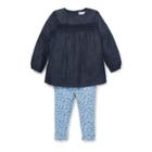 Ralph Lauren Smocked Top & Floral Legging Indigo 24m