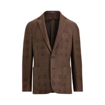 Ralph Lauren Patchwork Sport Coat Brown And Dark Taupe
