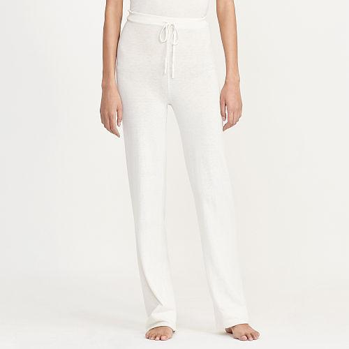 Ralph Lauren Lauren Knit Cotton-blend Pant Ivory