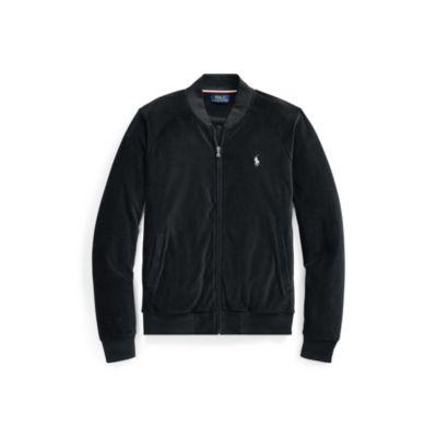Ralph Lauren Cotton-blend-velour Jacket Polo Black