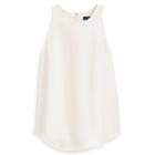 Ralph Lauren Twill Sleeveless Top White