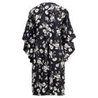 Ralph Lauren Floral Crepe Shift Dress Black/peach
