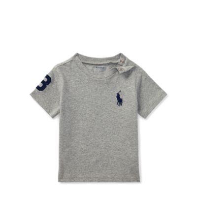 Ralph Lauren Cotton Jersey Crewneck T-shirt Andover Heather 24m