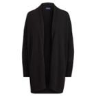 Ralph Lauren Side-slit Open Cardigan Black