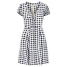 Ralph Lauren Denim & Supply Checked Lace-up Dress Navy Check