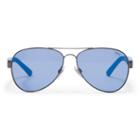 Polo Ralph Lauren Contrast Aviator Sunglasses Gunmetal