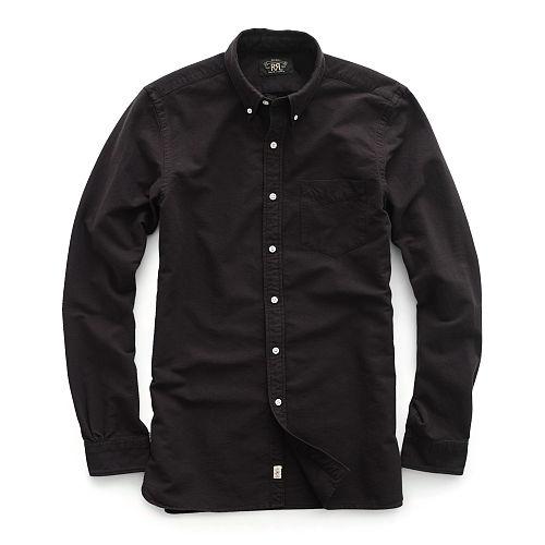 Ralph Lauren Rrl Slim Oxford Sport Shirt Ore Black