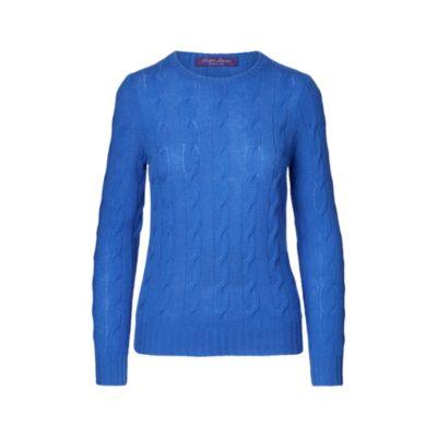 Ralph Lauren Cable-knit Cashmere Sweater Lux Royal