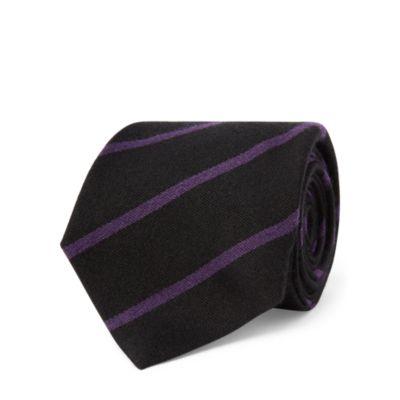 Ralph Lauren Regimental-stripe Tie Black/purple
