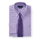Ralph Lauren Classic Fit Gingham Shirt 2257b Lilac/white