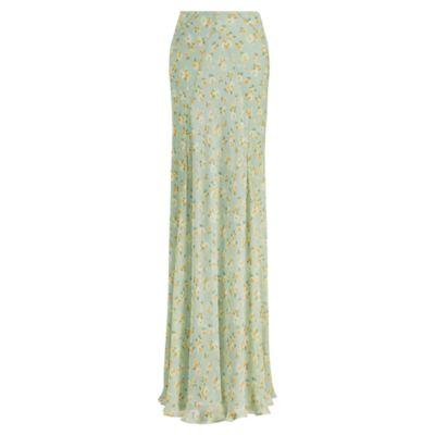 Ralph Lauren Jacqueline Chiffon Skirt Mint Multi