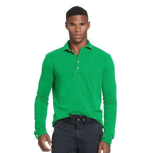 Polo Ralph Lauren Featherweight Mesh Polo Shirt Flag Green