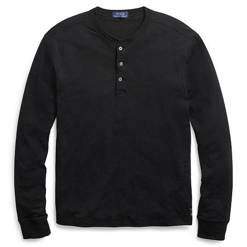 Polo Ralph Lauren Cotton-blend Henley Shirt Polo Black