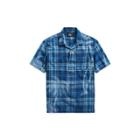 Ralph Lauren Indigo Cotton-linen Camp Shirt Rl 994 Dark Indigo