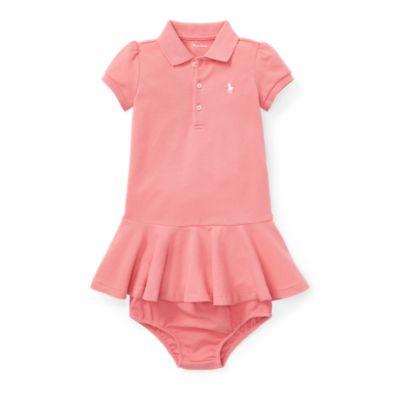Ralph Lauren Piqu Polo Dress & Bloomer Dolce Pink 3m