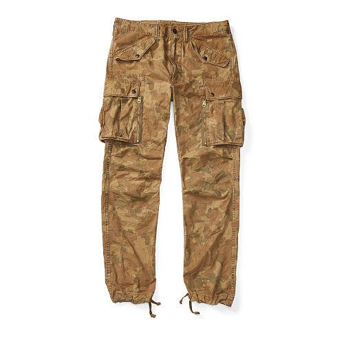 Ralph Lauren Rrl Camo Cotton-blend Cargo Pant Barrett Camo Print
