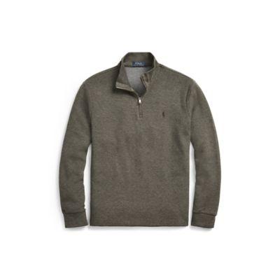 Ralph Lauren Cotton-blend Half-zip Pullover Partridge Hthr/grey Hth