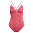 Ralph Lauren Crocheted-overlay One-piece Strawberry
